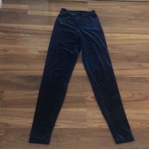 American Apparel Navy Velvet Leggings